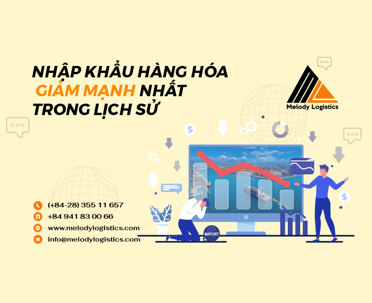 Nhập khẩu hàng hóa giảm mạnh nhất trong lịch sử