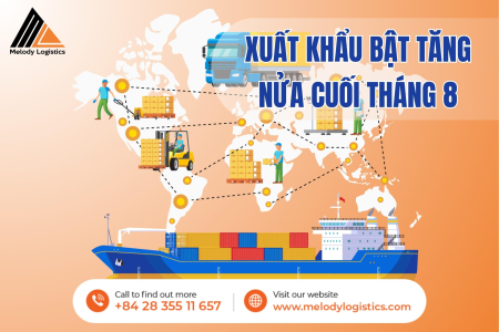 Xuất khẩu bật tăng nửa cuối tháng 8