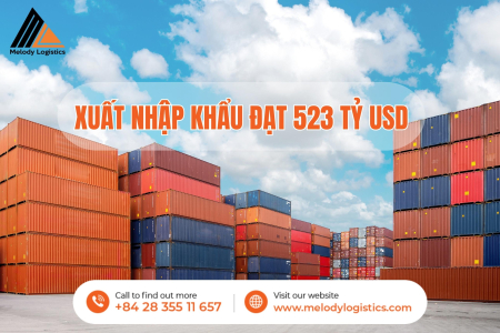 Xuất nhập khẩu đạt 523 tỷ USD